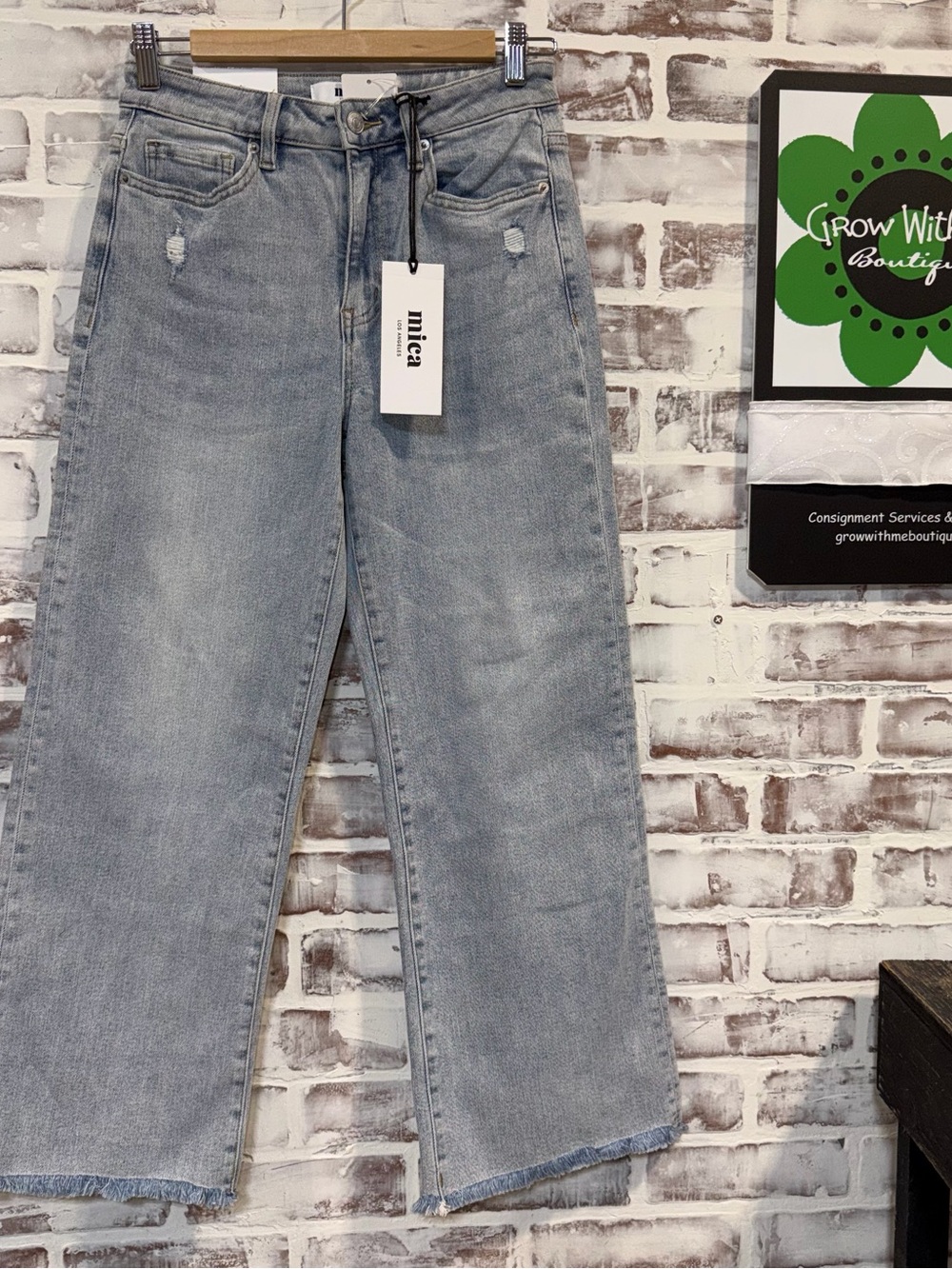 Mica Light Wash Wide Leg ankle Jeans - Women's Flare